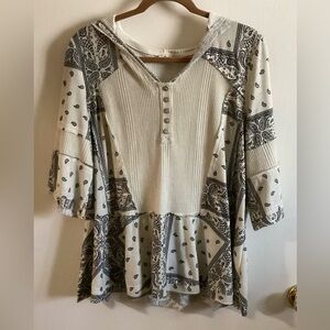 POL Cream Paisley Hoodie